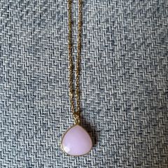 Ginandger rose quartz gold plated necklace
