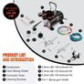 Airbrush Kit, Professional Airbrush Set with Compressor, Airbrushing System Kit with Multi-purpose Dual-action Gravity Feed Airbrushes, Art Nail Cookie Tattoo Makeup Cake Decorating Spray Model Image 4