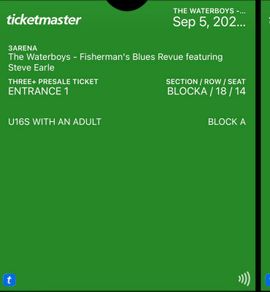 Waterboys / Steve Earle Tickets