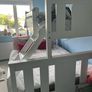 White solid wood sturdy double bed bunk Image 3