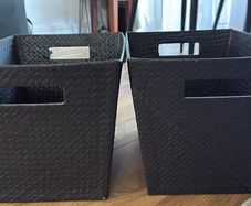 two ikea storage boxes