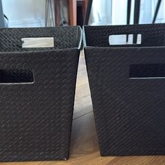two ikea storage boxes