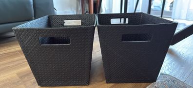 two ikea storage boxes