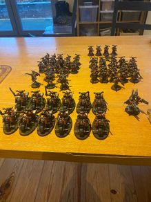 Warhammer 40000 Chaos Army Red Corsairs Commission painted.