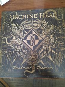 MACHINE HEAD: Bloodstone & Diamonds LP -Fully Autographed-Rare 100 clear pressing