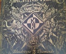 MACHINE HEAD: Bloodstone & Diamonds LP -Fully Autographed-Rare 100 clear pressing