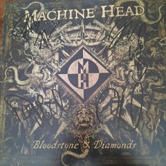 MACHINE HEAD: Bloodstone & Diamonds LP -Fully Autographed-Rare 100 clear pressing