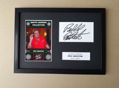 Darts legend ERIC BRISTOW framed autograph