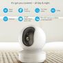 NEW SALE | Wireless Indoor Wifi Security Camera with App, Alexa & Google Control, 2.4GHz, Pan Tilt 360 Degree Baby Monitor, 1080P, Motion Detection, Auto Tracking, Two Way Talk, Alarm, Night Vision Image 2