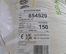Isover spacesaver insulation 2 rolls