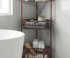 Next Home Berry Red Bronx Corner Caddy H78xW22xD22cm