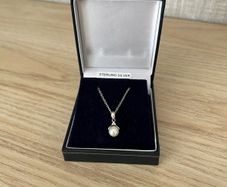 Sterling silver pearl necklace