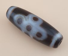 Vintage Rare Himalayan Floral Design Tibetan Agate Charm