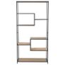 Bookcase Solid Firwood and Steel 90.5x35x180 cm Image 4
