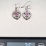 Royal Siam Sterling Silver & Pink CZ Earrings Image 9