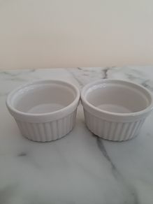 2 Little plates Ramekins Ceramic Dishes