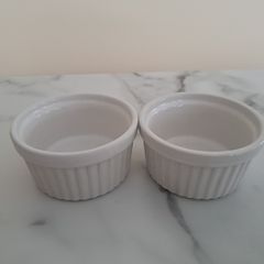 2 Little plates Ramekins Ceramic Dishes