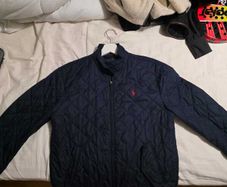 Polo Ralph Lauren Icon Logo Insulated Quilted Harrington Jacket - Navy