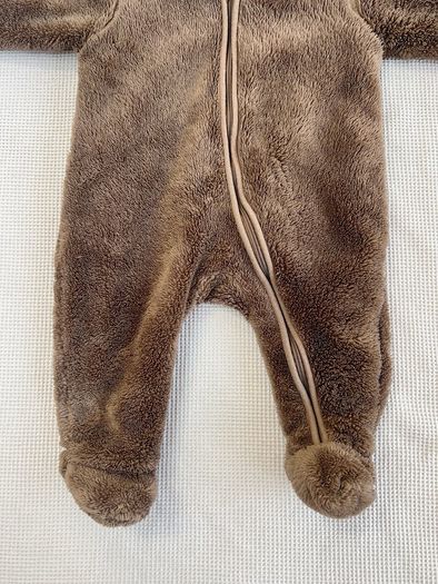 H&M All in One Brown Pram Suit with Ears 2-4 months & Knit Cardigan 4-6 months