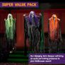 3 Pack Halloween Hanging Grim Reapers Decorations, 35.3inch Halloween Skeleton Ghost Decorations, Halloween Hanging Decoration for Haunted Image 2