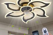 Modern LED Ceiling Fan Light with Remote 86cm