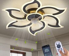 Modern LED Ceiling Fan Light with Remote 86cm
