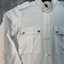 Vintage D&G Dolce & Gabbana White Textured Cotton Blend Long Sleeve Shirt Sz46 Image 3