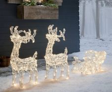 Christmas LED Reindeer with Sleigh for Outdoor and Indoor