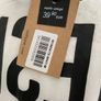 long tunic with side slits Bnwt.  Short sleeve white with black logo Image 3
