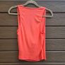 Coral Ribbed Wrap Tank Top, size 10 Image 3