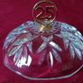 Killarney Crystal Cut Crystal Glass With Number 25 Lidded Jewelry Dish / Bowl With 22 Carat Gold Cover Handle and Footed Base Finishing Made In Ireland Image 9