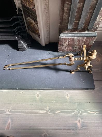 Brass fire irons