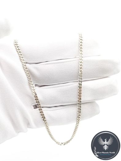 Signed 925 Silver Curb Link Chain