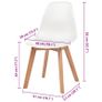 Dining Chairs 4 pcs White Plastic Image 6