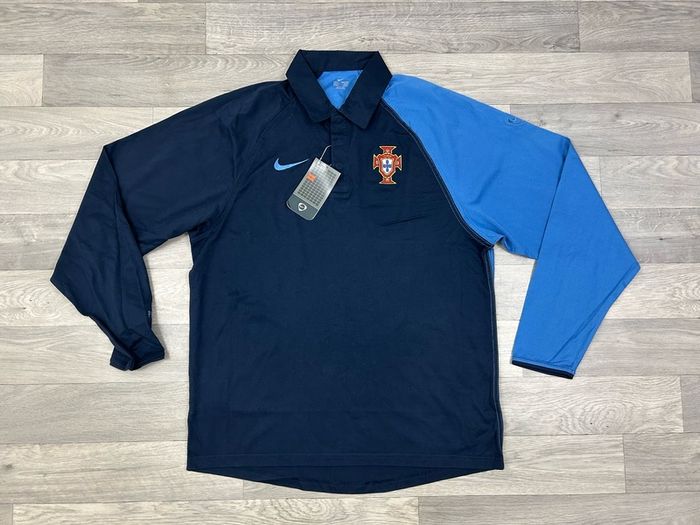 New Vintage 2003 Nike Portugal Long Sleeve Polo Rugby Shirt Mens Medium