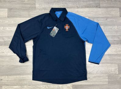 New Vintage 2003 Nike Portugal Long Sleeve Polo Rugby Shirt Mens Medium