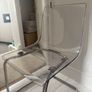 Clear plastic vanity chair Image 4