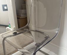 Clear plastic vanity chair
