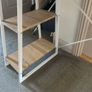 Light oak desk with integrated shelving Image 3