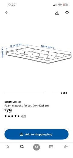 Cot matress and protector