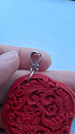 Cinibar Chinese pendant