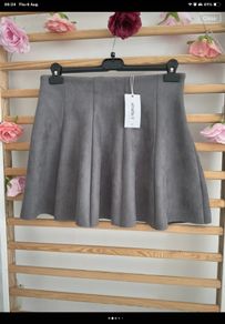 skirt Bnwt Aline skirt grey suede effect 10/12
