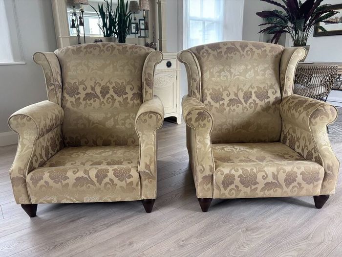 Pair of large vintage Collins & Hayes armchairs