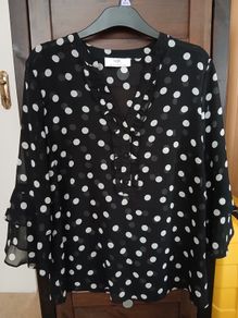 Wallis petite polka dot blouse