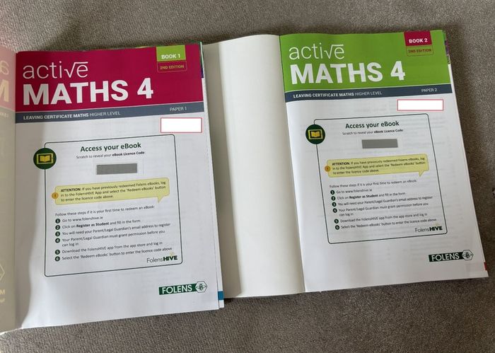 Active Maths 4 Leaving Cert Higher Level - Book 1 and 2
