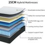 Extra Firm Single Mattress, 25cm Deep Hybrid Mattress with Breathable Foam and Individually Pocket Spring Image 2