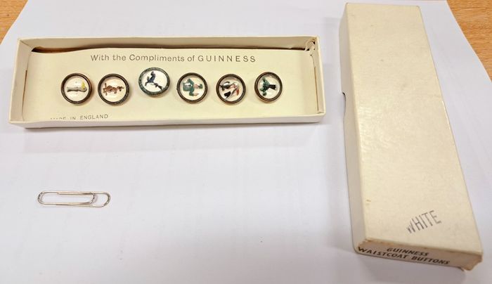 Guinness Vintage Promotional Waistcoat Buttons