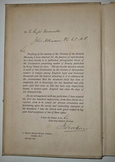 Signed, Limited. A declaration of His Majesties Royal pleasure, 1603 to 1625