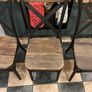 4 x Wood / Metal Dining Chairs Image 4