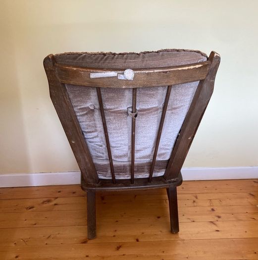 Classic Vintage Upholstered Armchair | Solid Wood Frame
